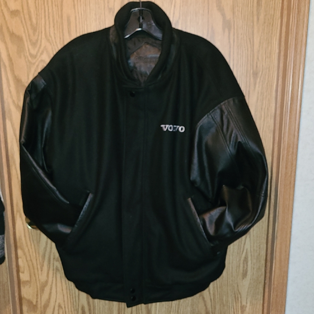 Vintage Varsity Style VOLVO LEATHER & WOOL JACKET SIZE LARGE